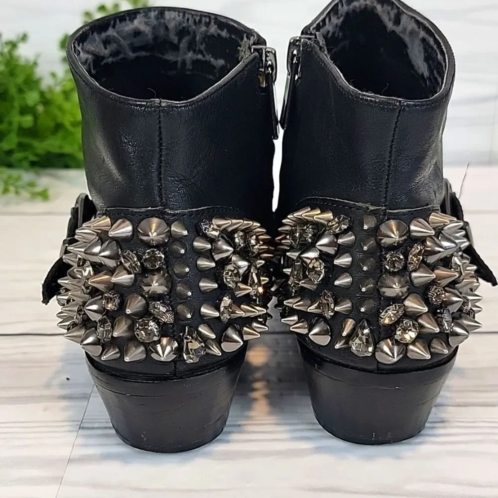 Sam Edelman Pax Ankle Boots Black Genuine Leather Womens Size 6.5 - Picture 6 of 11